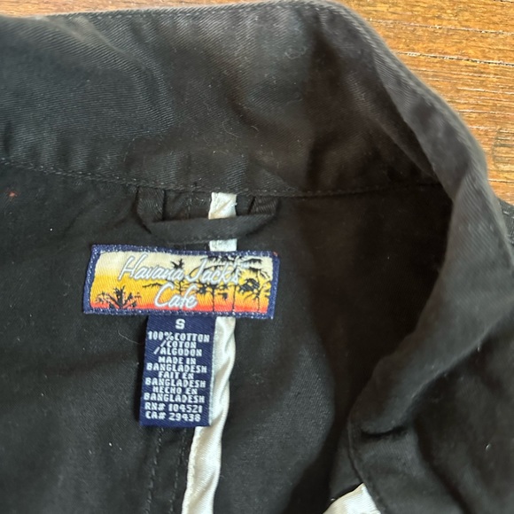 Vintage Havana Jack’s Cafe Women’s Size Small Black Cotton Button Up Jacket NWT - Picture 7 of 7